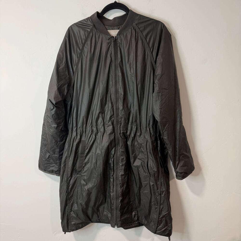 Athleta Women's Coat Summit Insulated Parka Full Zip Long Dark Green XL